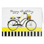 Polka Dot and Lemons Bicycle Card