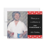 Polka Dot And Red Bubble 60th Birthday Celebration invitations