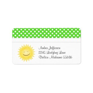 Polka Dot and Sunshine Address Labels