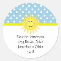 Polka Dot and Sunshine Address Stickers stickers