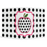Polka Dot  Apple Fancy Teacher Binder