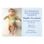 Polka Dot Baby Boy Announcement