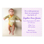 Polka Dot Baby Girl Announcement