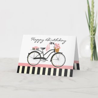 Polka Dot Bicycle zazzle_card