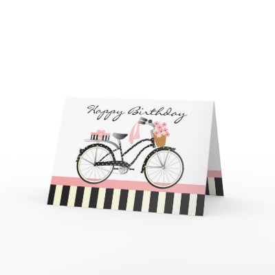 Polka Dot Bicycle Greeting Card by trennea
