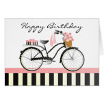 Polka Dot Bicycle Greeting Card