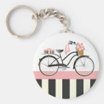 Polka Dot Bicycle Key Chain