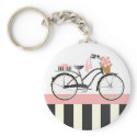 Polka Dot Bicycle keychains