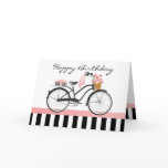 Polka Dot Bicycle-no yellow gradient Greeting Card