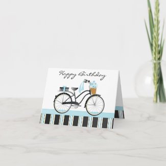 Polka Dot Bike card