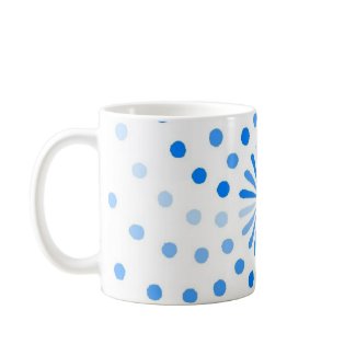 Polka dot blue mug