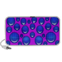 Polka dot blue pink retro circles speakers