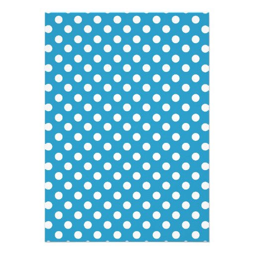 Polka Dot Blue & White Sweet Sixteen Invitations