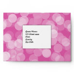 Polka dot bokeh photo insert envelopes