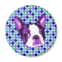 Polka Dot Boston Terrier Puppy Magnet by jupiterkitten Polka Dot Boston Terrier Puppy Magnet