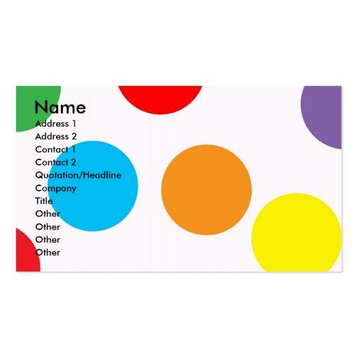 Polka Dot Business Card (front side)