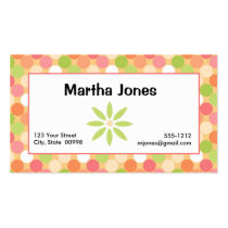Polka dot business card, calling card (#BUS 022) business cards