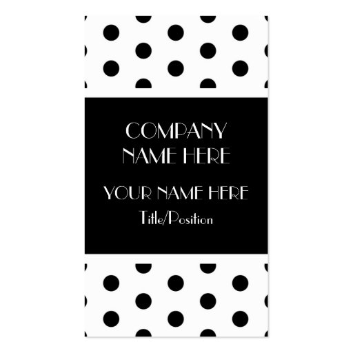Polka Dot Business Card Template (front side)