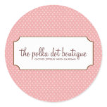 Polka Dot Business Stickers