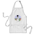 Polka Dot Christmas Snowman Apron