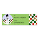 Polka Dot Christmas Snowman Gift Tags