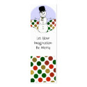 Polka Dot Christmas Snowman Bookmarks