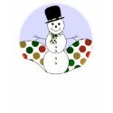 Polka Dot Christmas Snowman Shirt