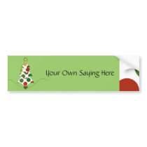 Polka Dot Christmas Tree Bumper Sticker bumper stickers by polkadotpizazz Polka Dot Christmas Tree Bumper Sticker bumper stickers