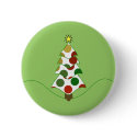 Polka Dot Christmas Tree Button by polkadotpizazz Polka Dot Christmas Tree Button