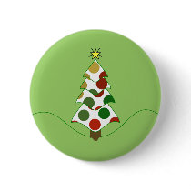 Polka Dot Christmas Tree Button by polkadotpizazz Polka Dot Christmas Tree Button