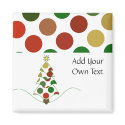 Polka Dot Christmas Tree Magnet