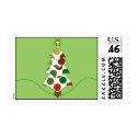 Polka Dot Christmas Tree Postage Stamp by polkadotpizazz Polka Dot Christmas Tree Postage Stamp