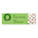 Polka Dot Christmas Wreath Gift Tags
