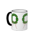 Polka Dot Christmas Wreath Mug