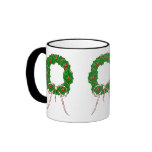 Polka Dot Christmas Wreath Mug