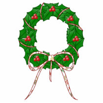 Polka Dot Christmas Wreath photo sculptures