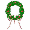 Polka Dot Christmas Wreath Ornament