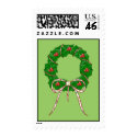 Polka Dot Christmas Wreath postage
