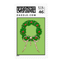 Polka Dot Christmas Wreath postage by polkadotpizazz Polka Dot Christmas Wreath postage