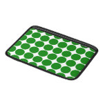 Polka Dot Circles & Spots : Green Polka Dots Sleeves For MacBook Air