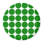 Polka Dot Circles & Spots : Green Polka Dots magnets