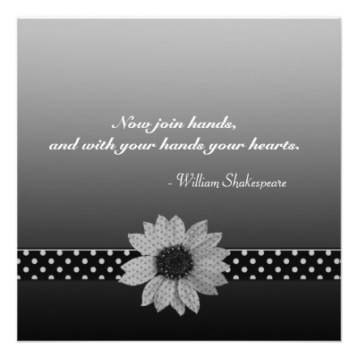 Polka Dot Daisy Grey & Black Wedding Custom Announcement