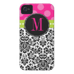 Polka Dot & Damask | Monogram Case-Mate iPhone 4 Case