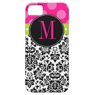 Polka Dot & Damask | Monogram iPhone 5 Cases