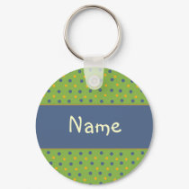 Polka Dot Design - Customize with you name keychains by karanta Polka Dot Design - Customize with you name keychains