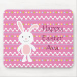 Polka Dot Easter Bunny Mousepad