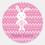 Polka Dot Easter Bunny Stickers