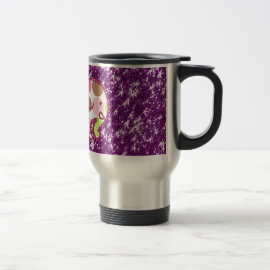 Polka Dot Elephant Sparkly Purple Girly Gifts Coffee Mugs