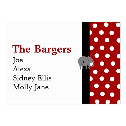 Polka Dot Enclosure Card Business Card Template (back side)