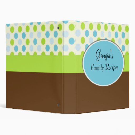 Polka Dot Family Recipe Binder